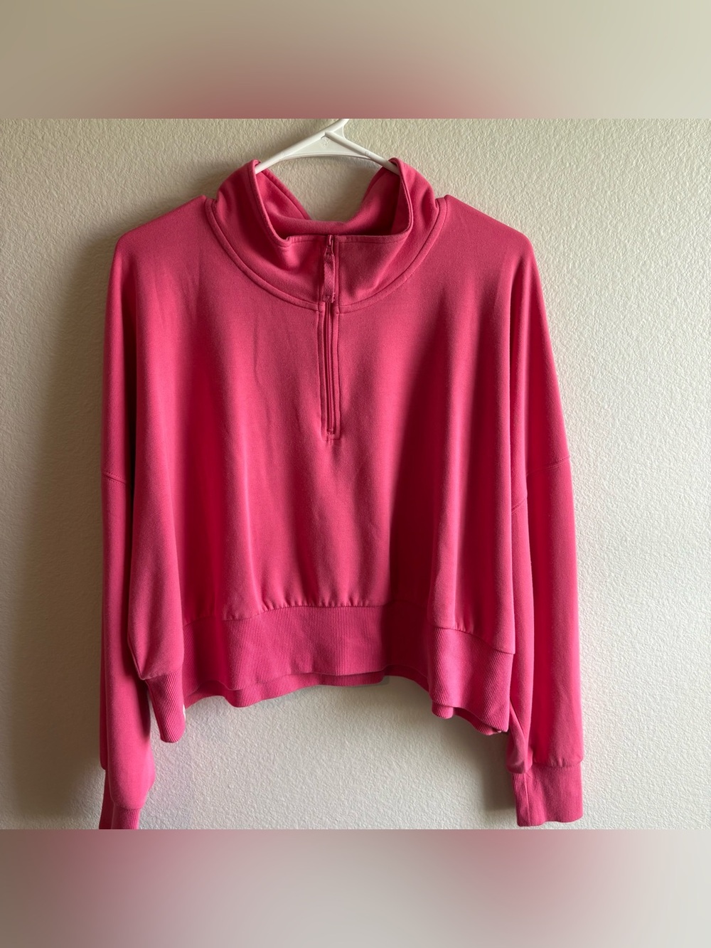 Simply Souther Pink Quarter Zip Pullover Sweatshirt